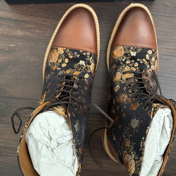 Taft Black and Gold Floral Boots Eden Jack - Picture 4 of 8